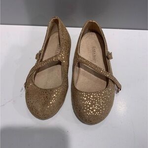 Zara Kids Tan Starry Mary Jane Shoes